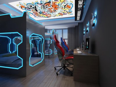 现代电竞房3D模型下载